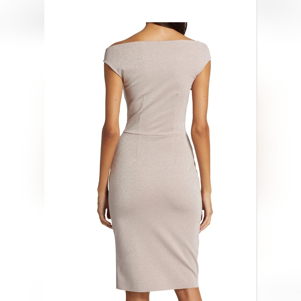 Chiara Boni La Petite Robe Melania Sugar Metallic Sheath Dress Size 44 (8) - Picture 8 of 13